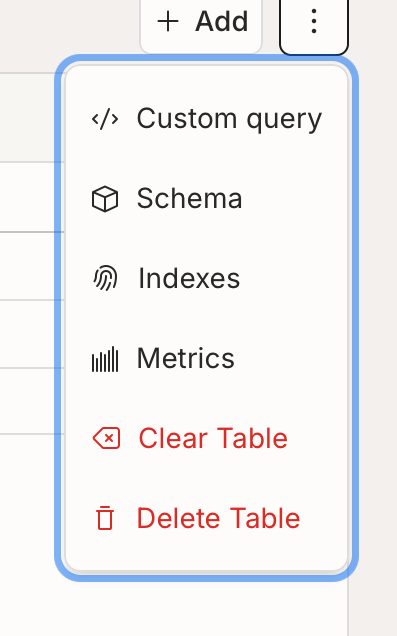 Custom query button