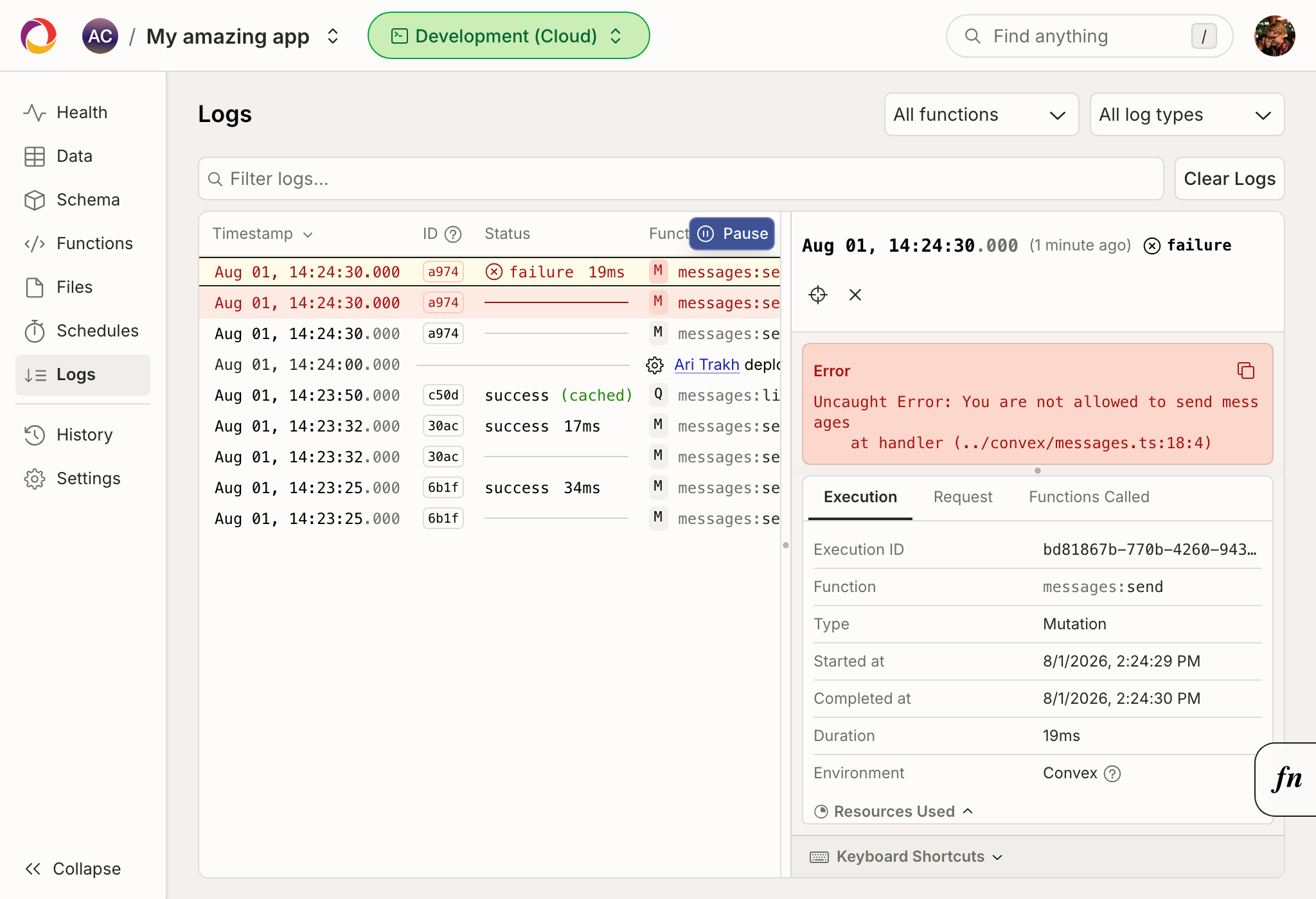 Request ID Logs