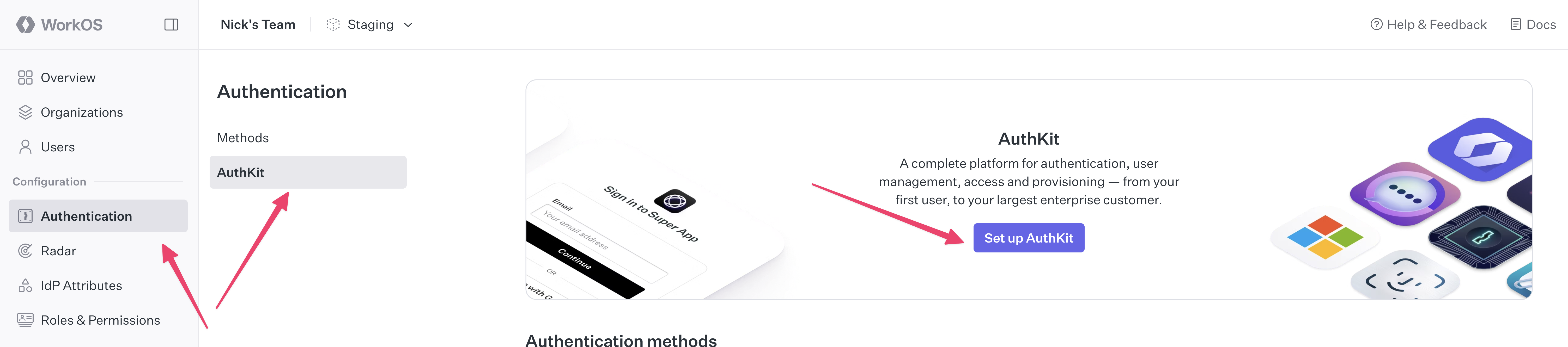 Set up AuthKit in your account